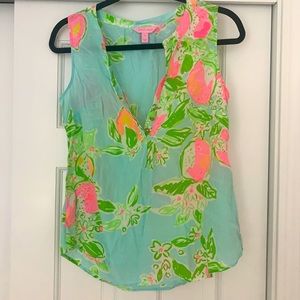 Lilly Pulitzer Silk Tank Blouse. Sz. Small.